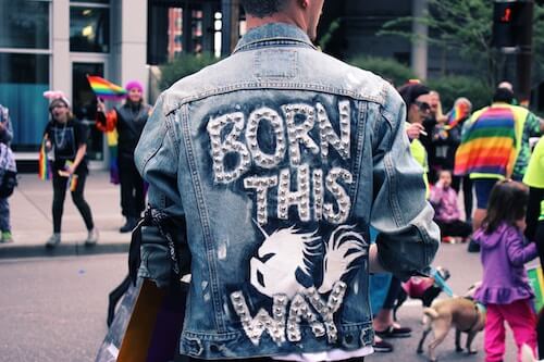 person in born this way jacket