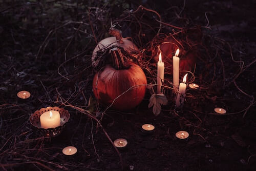 Halloween Playlist- halloween pumpkin and candles
