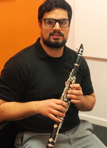 Syed Hassan, Brass and woodwinds teacher at Center Stage Music Center