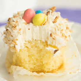 Coconut Birds Nest Cupcakes, Easter menu blog