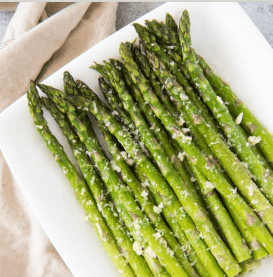 Roasted Asparagus with lemon & garlic, easter menu blog