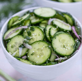 Spring Cucumber Salad, Easter Menu Blog