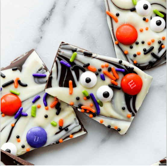 Boo Bark, Halloween Recipe Blog