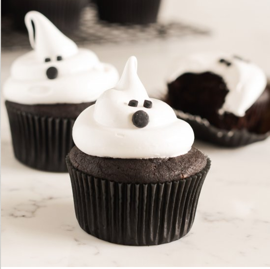 Devils Food Ghost Cupcakes, Halloween Recipe Blog