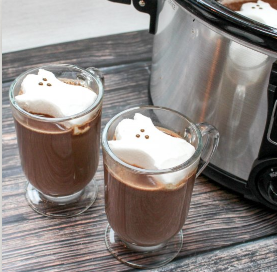 Spooky Slow Cooker Hot Chocolate, Halloween Recipe Blog