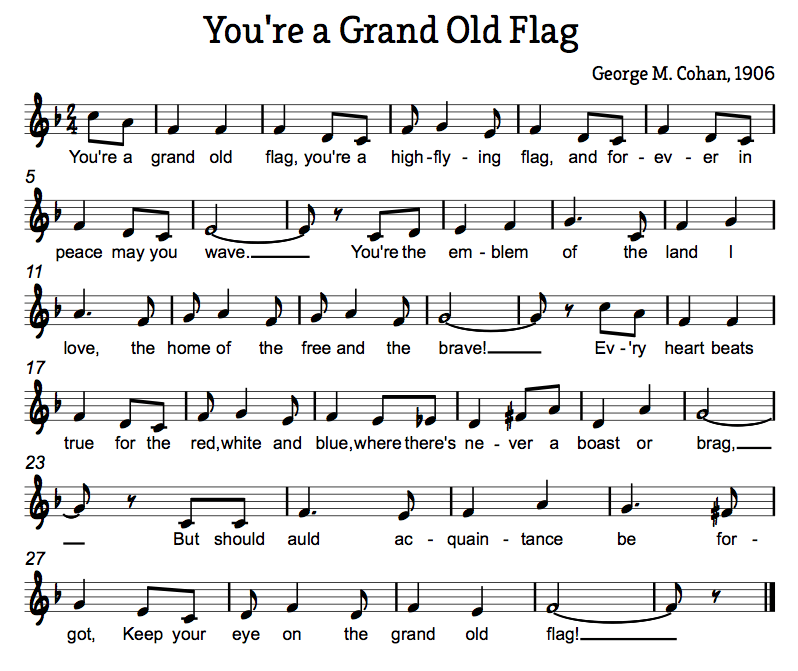 You're a Grand Old Flag Sheet Music