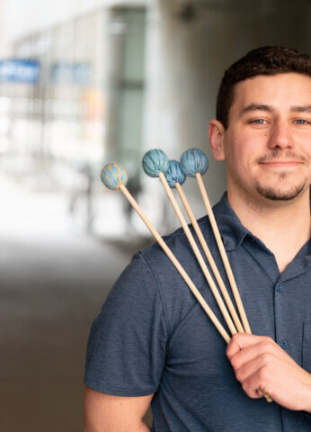 Ben Berkowitz, woodwinds and percussion teacher at Center Stage